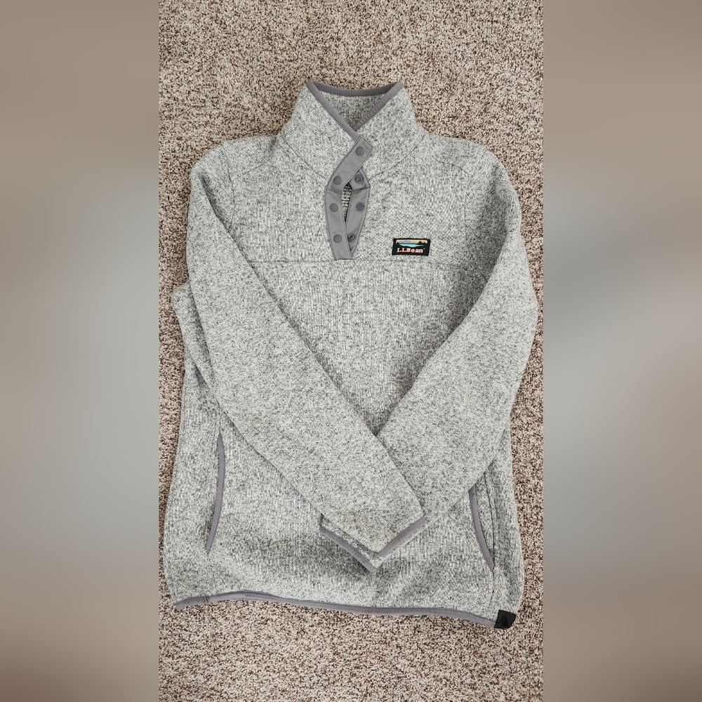 L.L. Bean Gray Textured Sweater